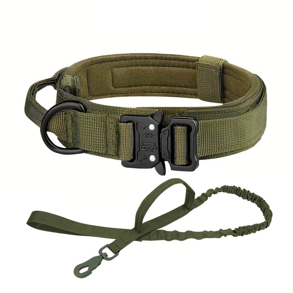 Dog Training Collar Adjustable Tactical Dog Collar And Leash Set Control Handle Pet Lead Collar - Jimmys Supplies