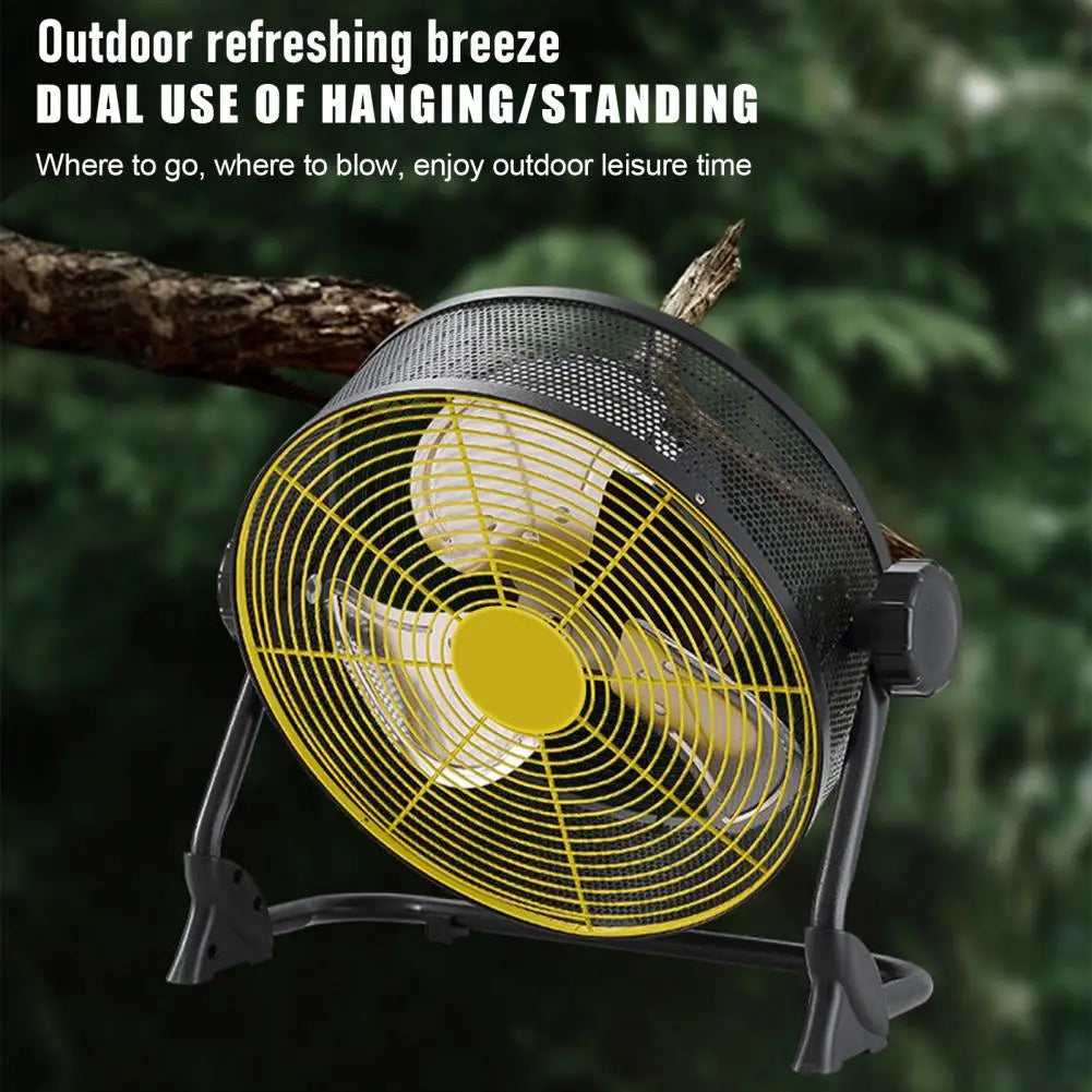 12 Inch Rechargeable Battery Camping Floor Fan High Velocity Portable Outdoor Fan with Metal Blade - Jimmys Supplies