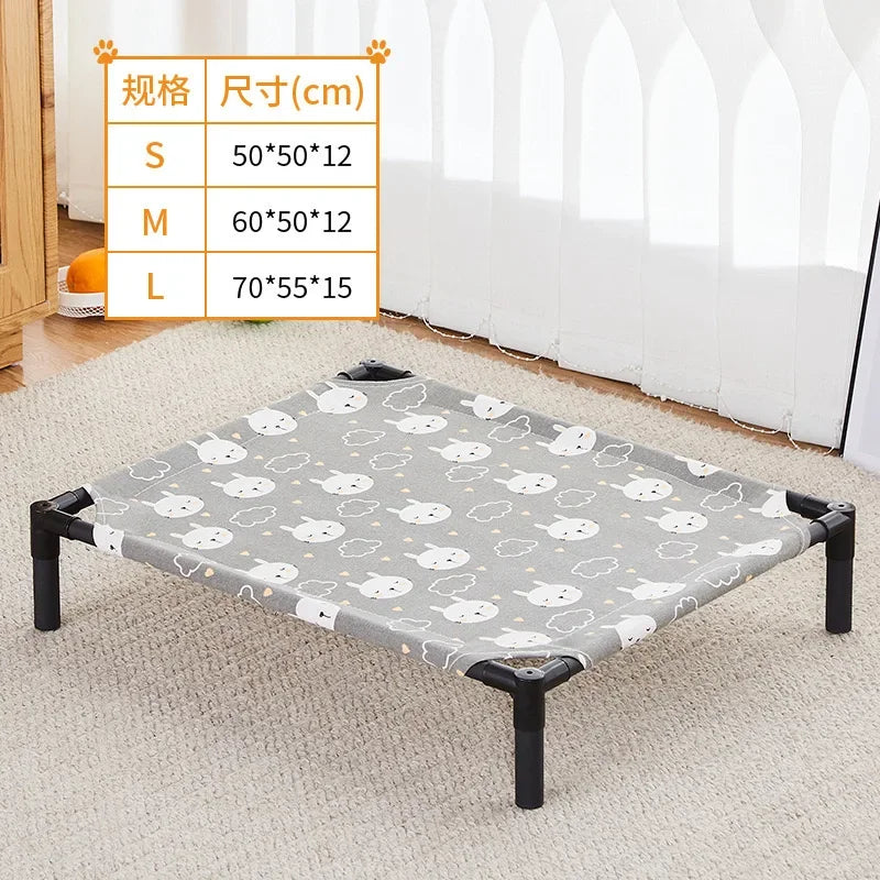 Elevated Pet Bed Dog Cat  Folding Pet Camping Bed Cat Dog House Portable Removable Washable Four Seasons Cats Kennel Puppy Beds - Jimmys Supplies