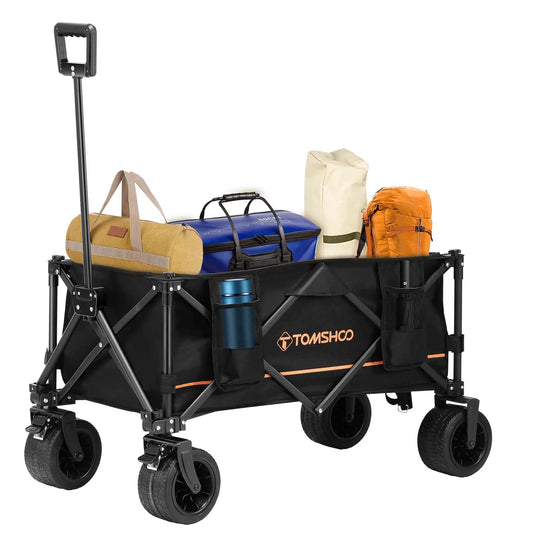 Portable Large Capacity All Terrain Foldable Utility Wagon Cart for Grocery Outdoor Beach and Gardening - Jimmys Supplies