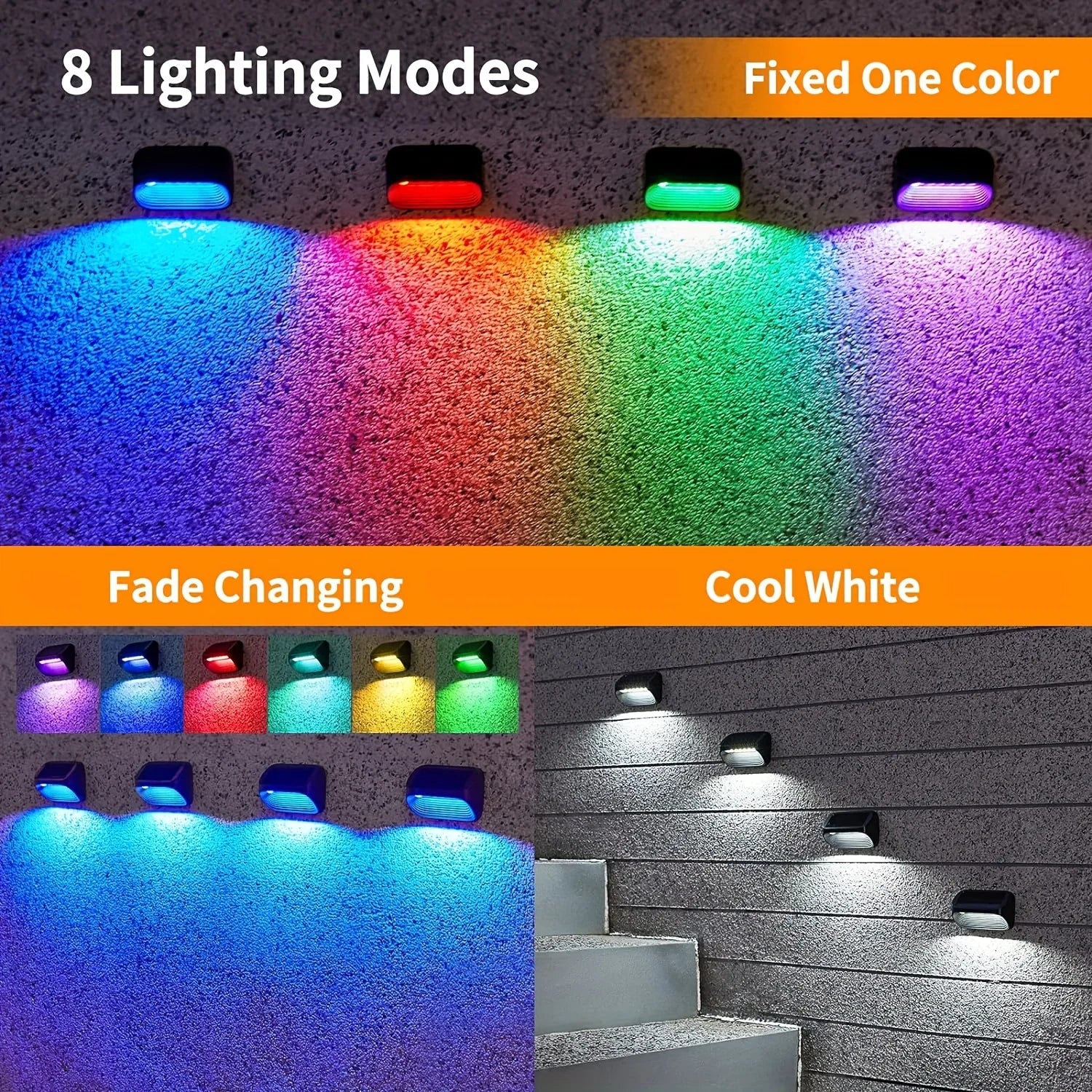 6/12 Pack Fence Lights Solar Powered for Yard and Patio Decor - Jimmys Supplies