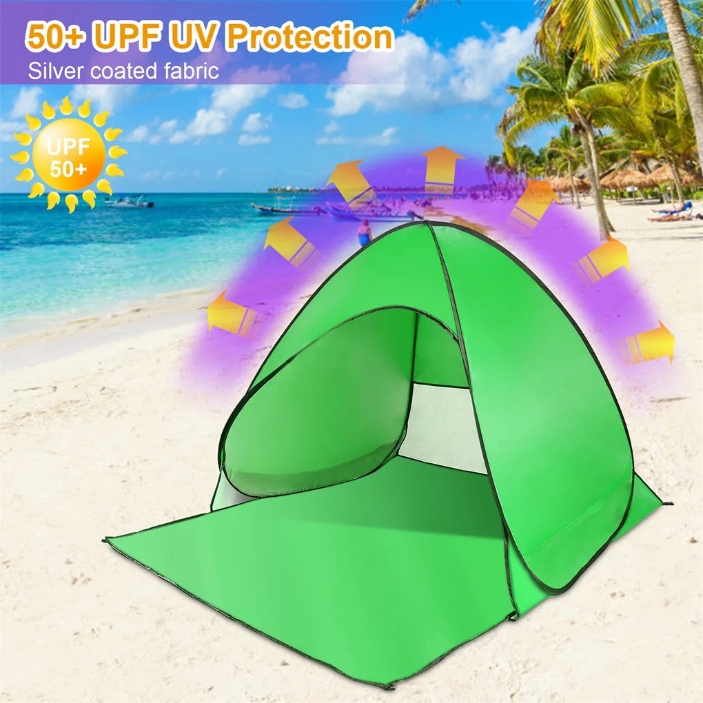 Automatic Instant Pop Up Beach Tent Lightweight Outdoor UV Protection Camping Fishing Tent Cabana Sun Shelter for 2 Person - Jimmys Supplies