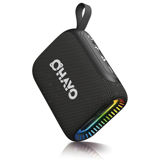 OHAYO Bluetooth Speaker Small Music Box Bluetooth 5.3 with RGB Light, Outdoor Portable Speaker with 24H Battery, IPX7 Waterproof