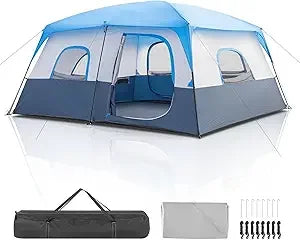 8/10 Person Camping Tent, Large Family Tent with Rainfly - Jimmys Supplies