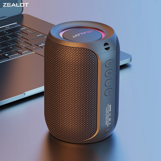 Zealot-S32PRO Powerful Bluetooth Speaker, Bass Wireless, LED Light, Outdoor Speakers, Subwoofer, Waterproof Sound Box Support - Jimmys Supplies