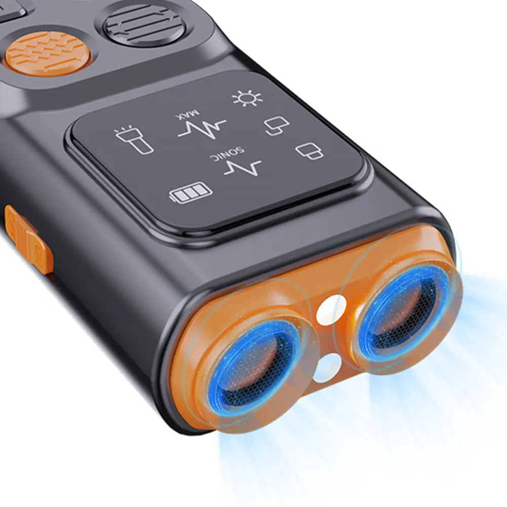 Rechargeable Ultrasonic Dog Repeller with LED Flashlight - Jimmys Supplies