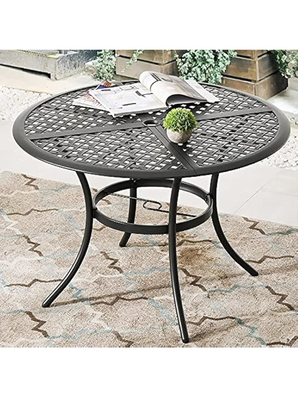 42 Inch Outdoor Dining Table Round Patio Bistro Table - Jimmys Supplies