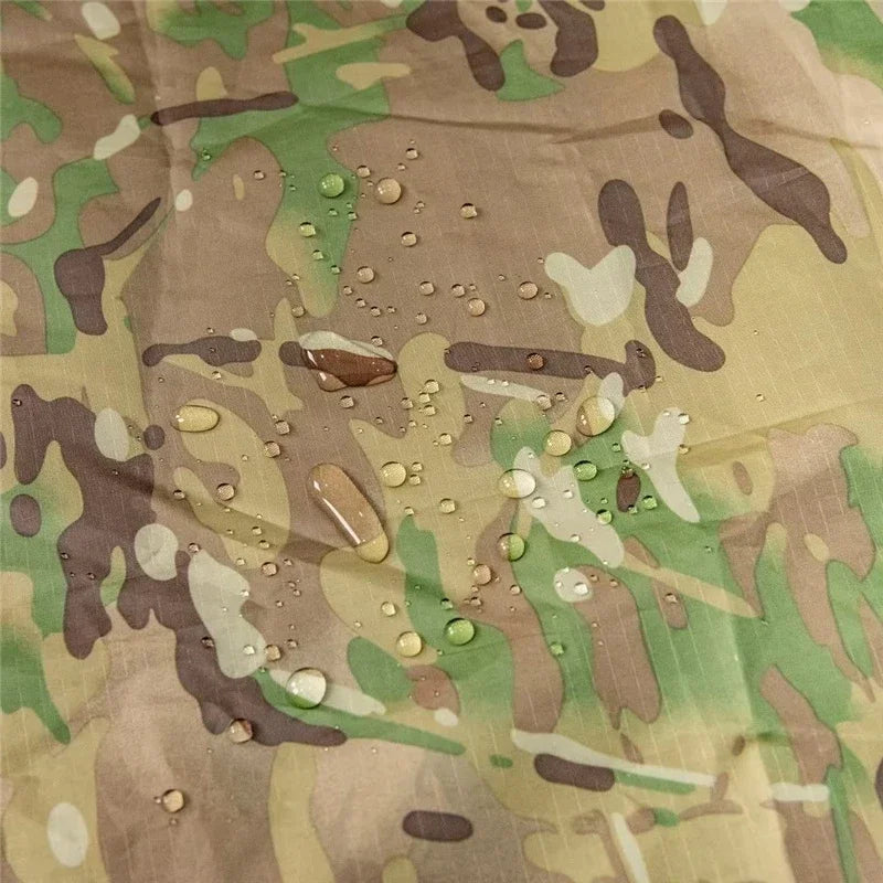 Man Military Impermeable Zipper Camo Raincoat Waterproof Rain Coat Men Raincoat Women Awning Tent Rain Motorcycle Rain Poncho