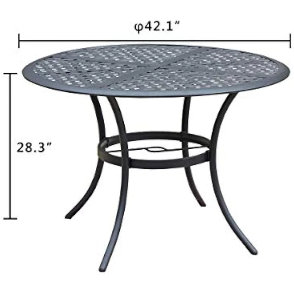 42 Inch Outdoor Dining Table Round Patio Bistro Table - Jimmys Supplies