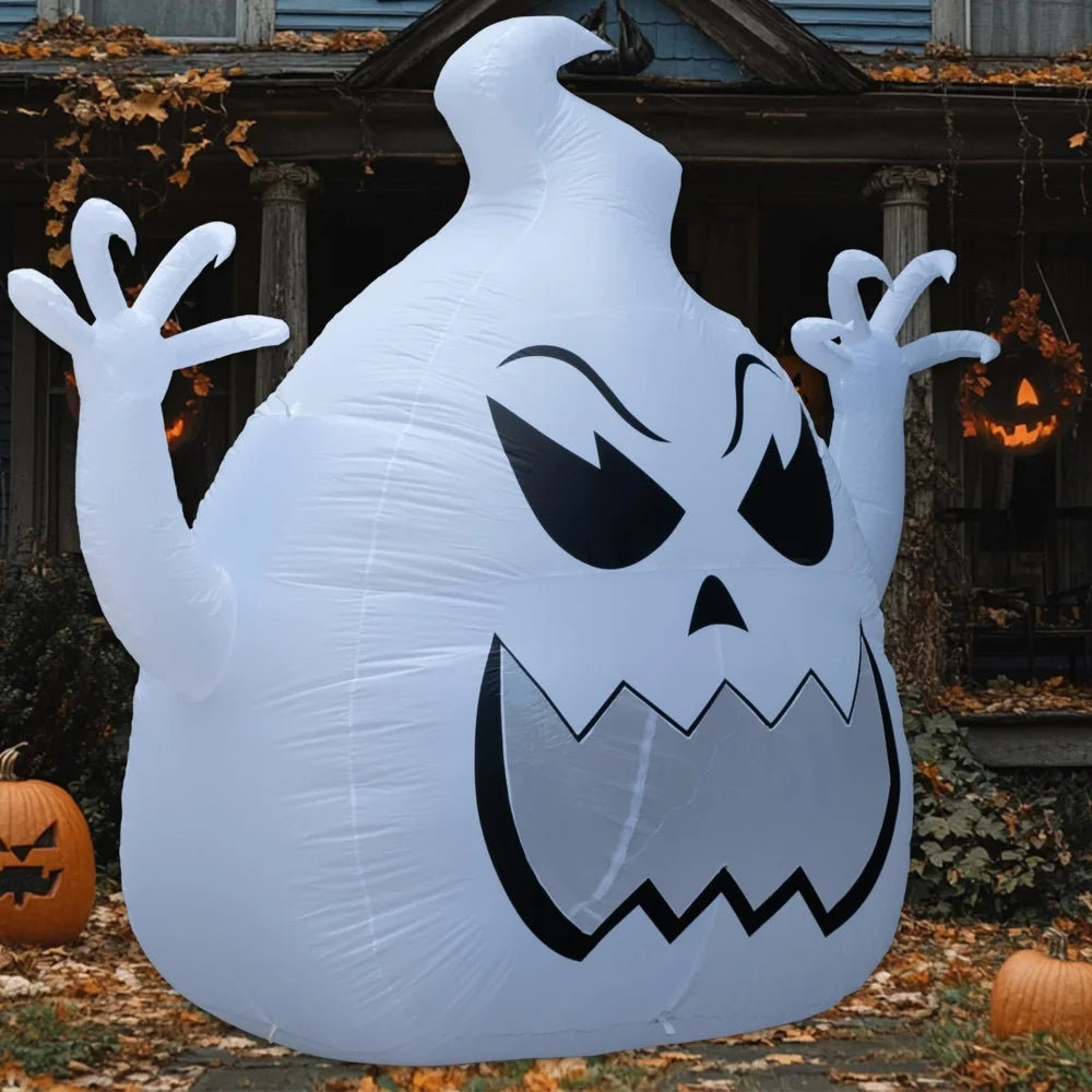 8FT Giant Mouth Ghost Inflatable Halloween Decoration Outdoor Horror House Yard Garden Props Kids Toys Halloween Party Decor