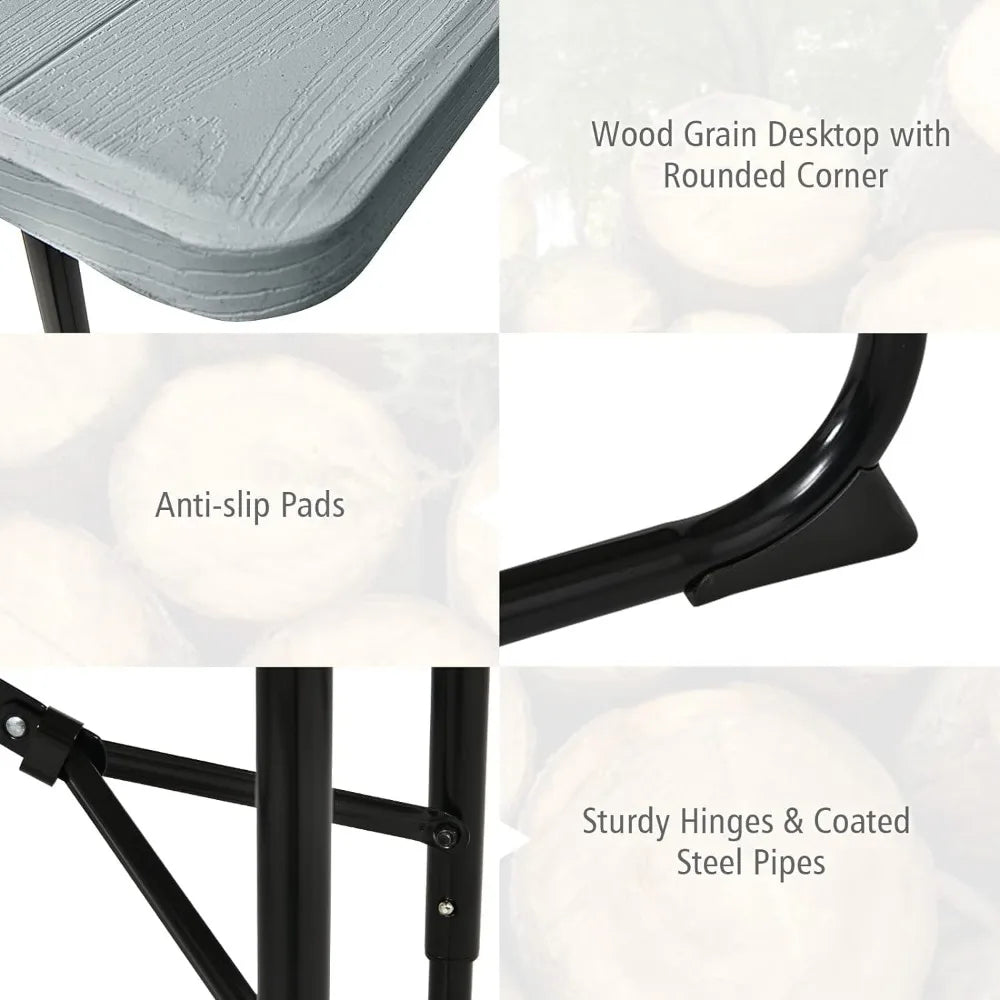 Foldable Picnic Table with Benches, Rectangular Dining Set - Jimmys Supplies