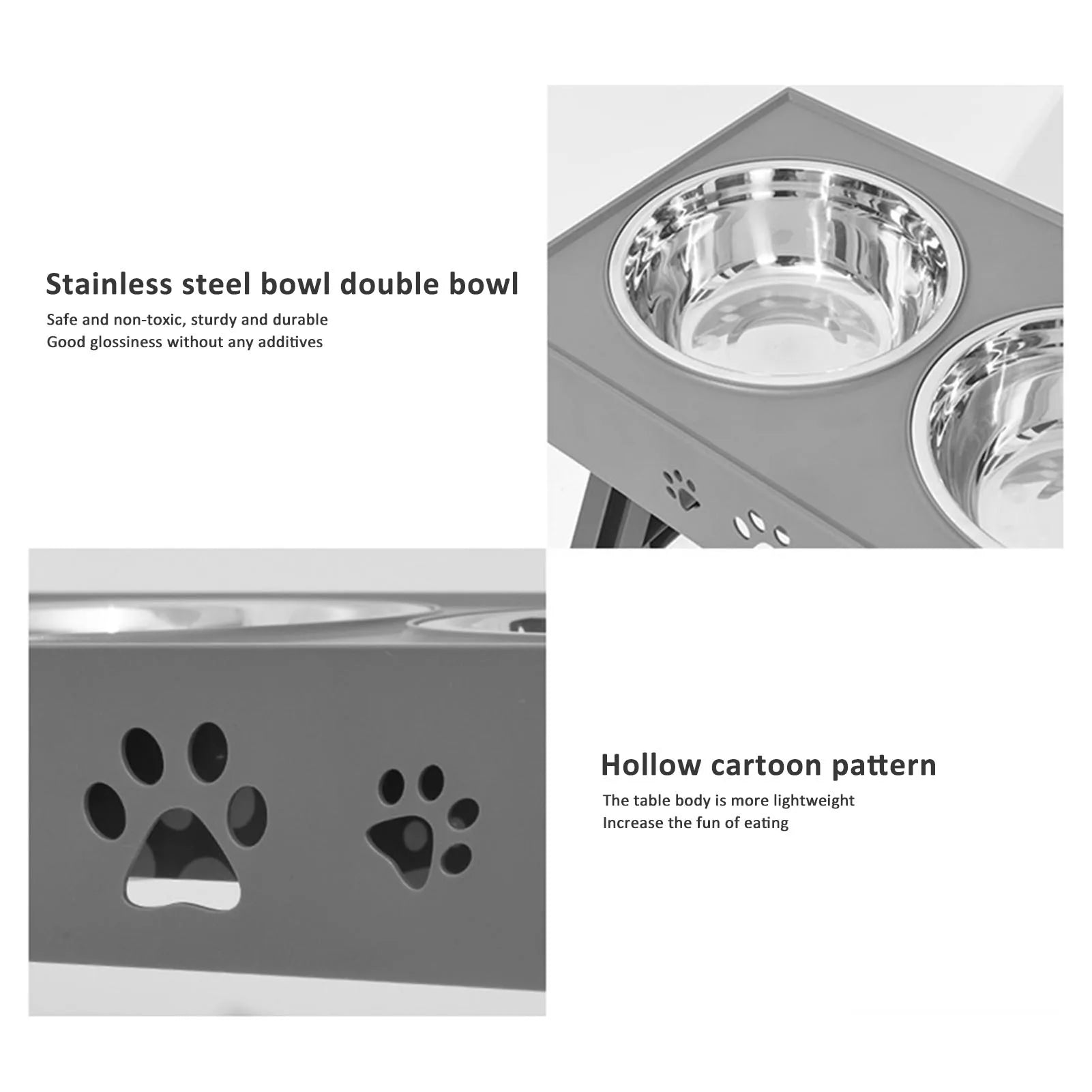 Stainless Steel Elevated Dog Bowl Non-Slip No Spill Design - Jimmys Supplies
