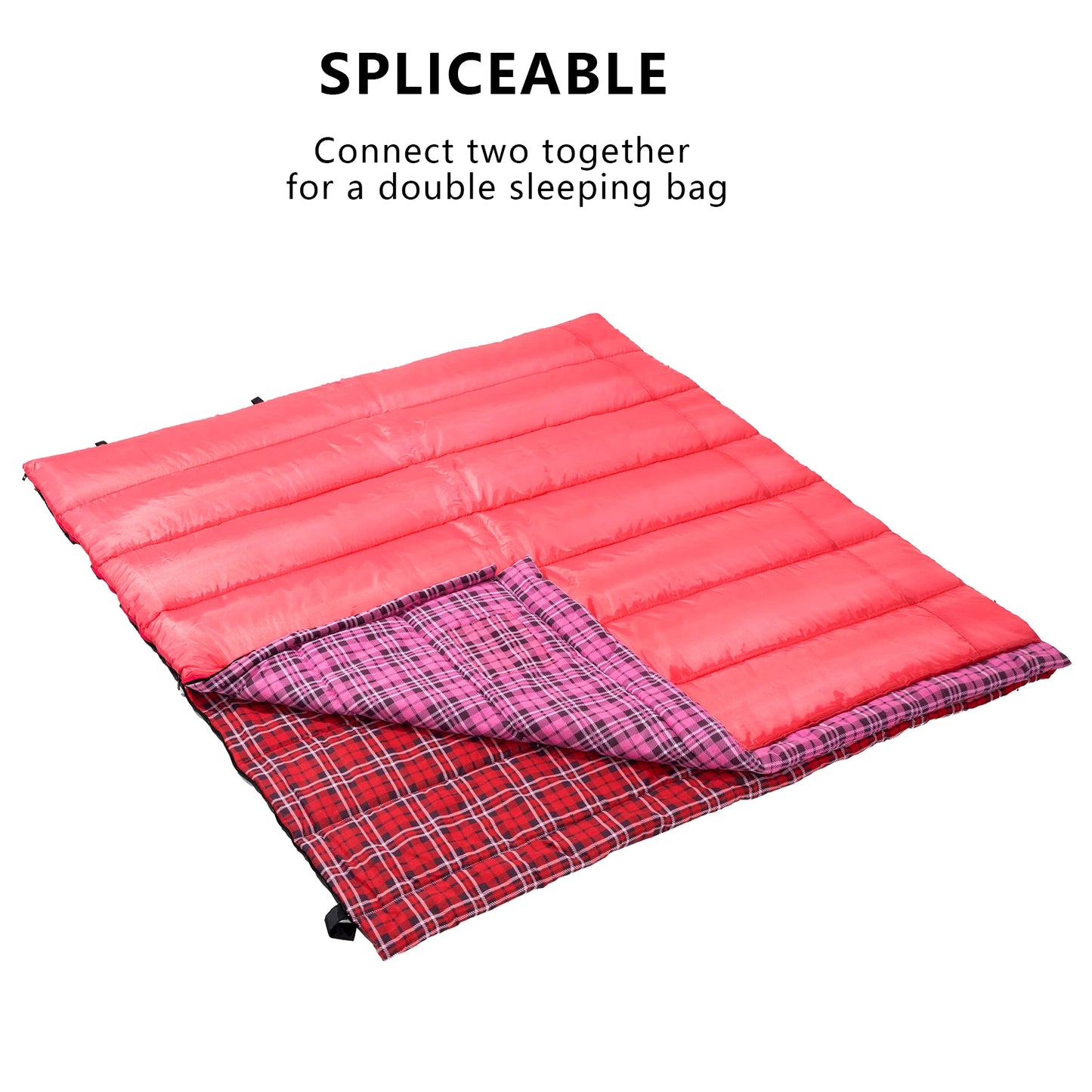 BISINNA Camping Sleeping Bag 3 Season Ultralight Backpacking Sleeping Bag Spliceable Travel Bag for Outdoor Hiking Picnic