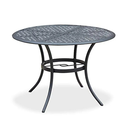 Romayard 42 Inch Outdoor Dining Table Round Patio Bistro Table PowderCoated Steel Frame Top Patio Dining Table Outdoor Furnitur