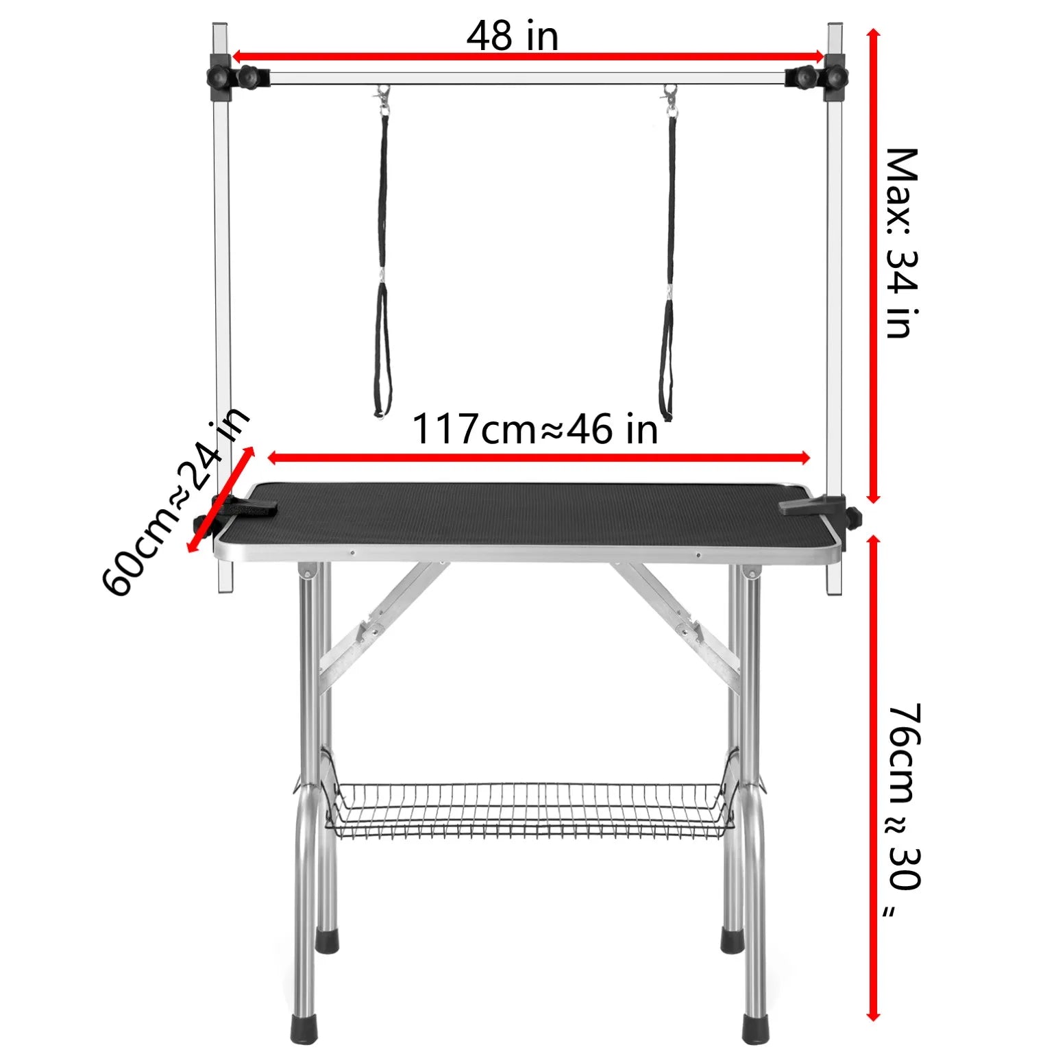 36"/46" Professional Dog Pet Grooming Table Adjustable Heavy Duty - Jimmys Supplies