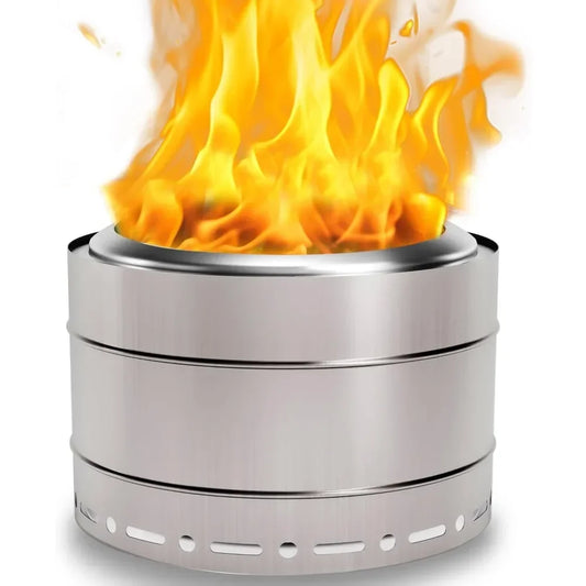 19.5 Inch Smokeless Fire Pit with Carry Bag for Camping - Jimmys Supplies