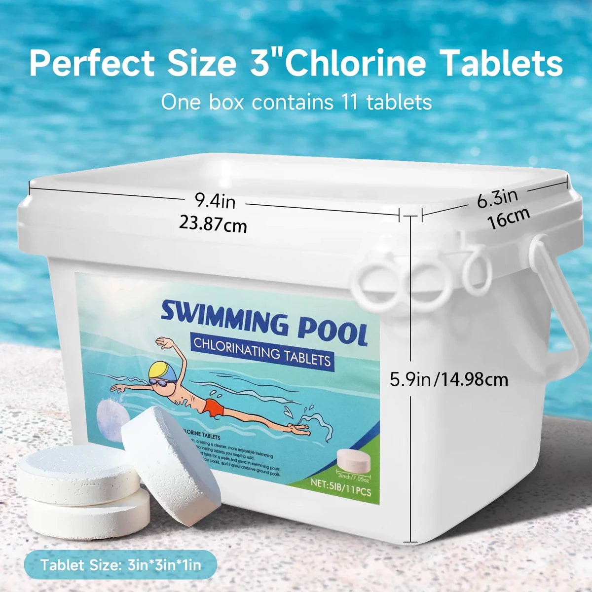 3 Inch 40Lbs Pool Chlorine Tablets for Hot Tubs and Spas - Jimmys Supplies