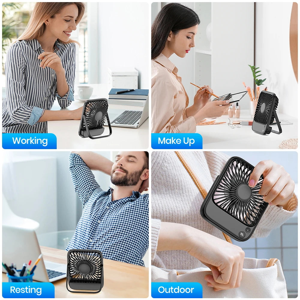 TOPK Rechargeable Portable Fan Electric Mini Fan for Home - Jimmys Supplies