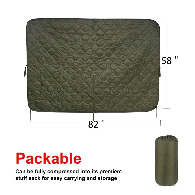 Tactical Army Poncho Liner Camouflage Water Repellent Woobie Blanket - Jimmys Supplies
