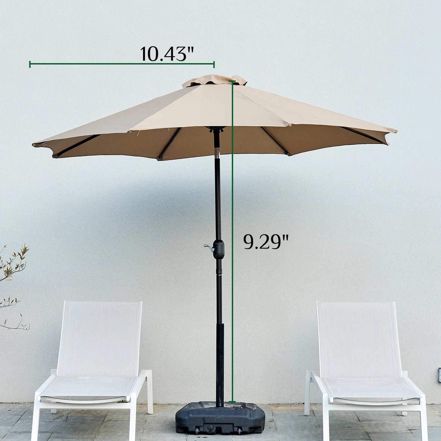 JHK Outdoor Patio Umbrella UV Protection For Garden Sturdy Structure All Weather Outdoor Umbrellas For Backyard Pool Holidays