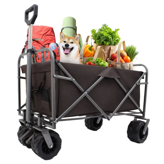Outdoor Garden Park Utility kids wagon portable beach trolley cart camping foldable with big wheels folding wagon - Jimmys Supplies