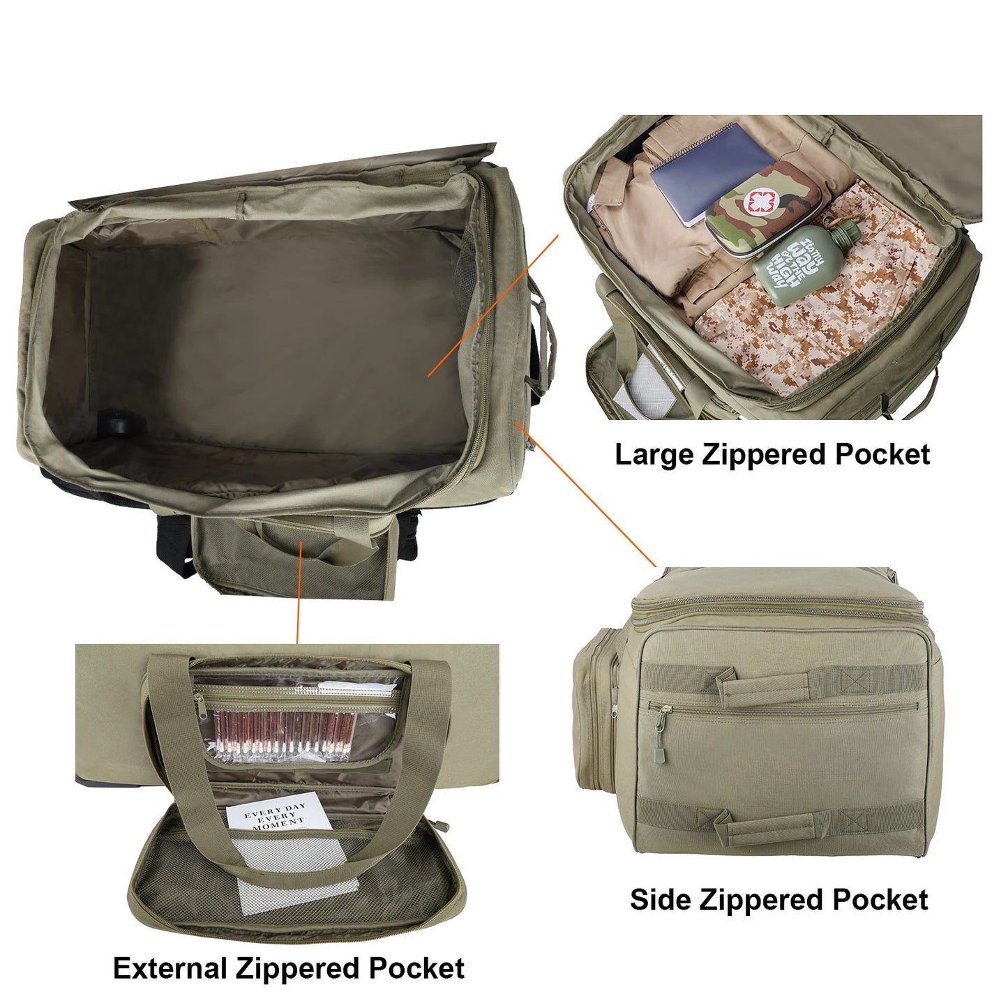 LQARMY 124L Outdoor Camping Travel Bag Large Trolley Case Waterproof Nylon Practical Travel Handbag Storage Luggage Bag