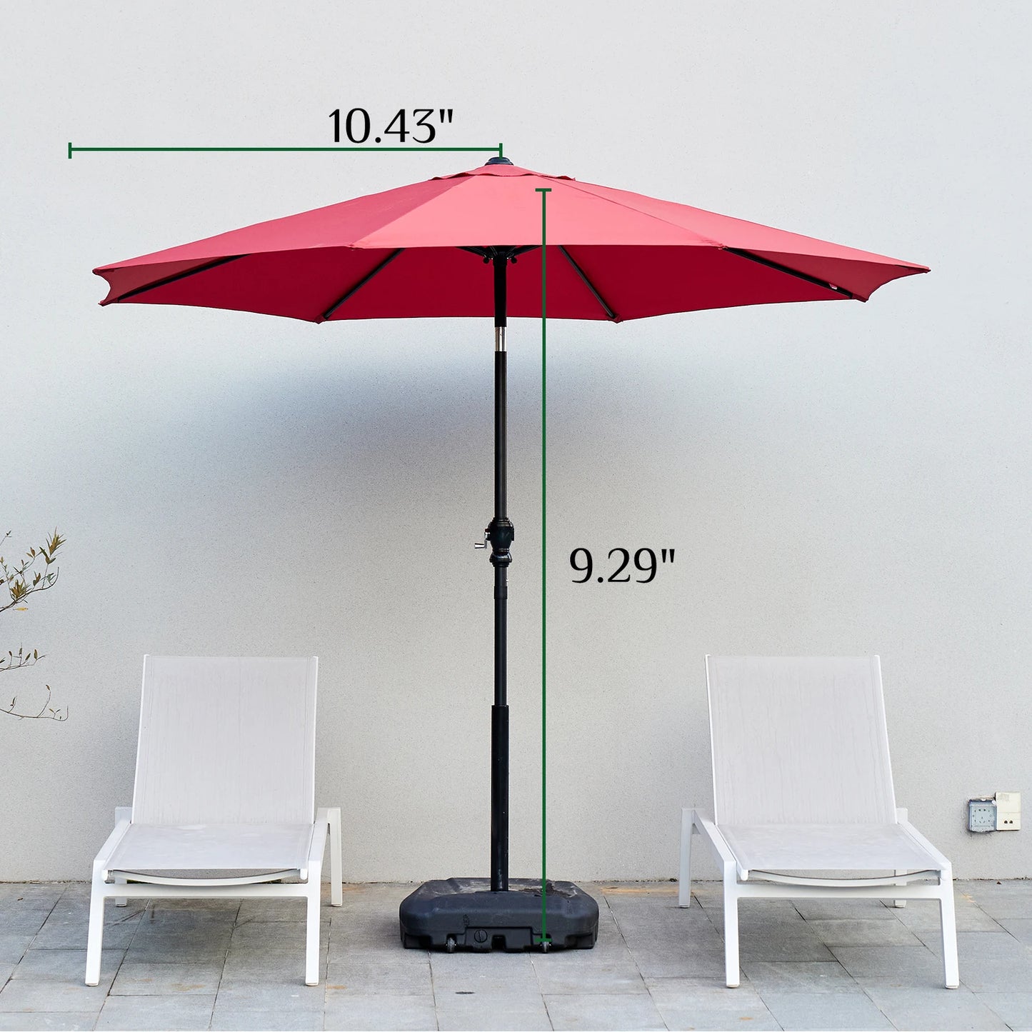 JHK Outdoor Patio Umbrella UV Protection For Garden Sturdy Structure All Weather Outdoor Umbrellas For Backyard Pool Holidays