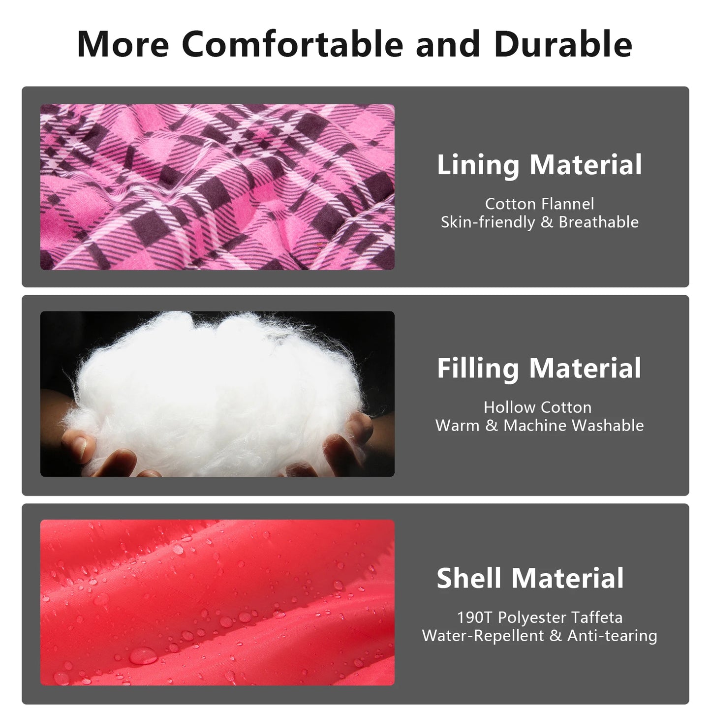 BISINNA Camping Sleeping Bag 3 Season Ultralight Backpacking Sleeping Bag Spliceable Travel Bag for Outdoor Hiking Picnic