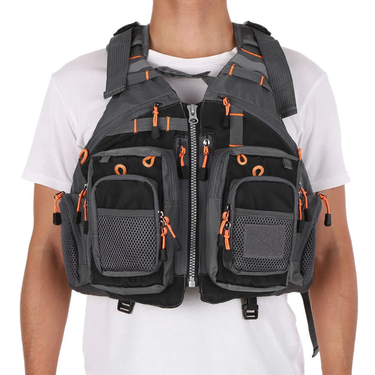 Outdoor Breathable Padded Fishing Life Vest Superior 209lb Bearing Life Safety Jacket Swimming Sailing Waistcoat Utility Vest - Jimmys Supplies
