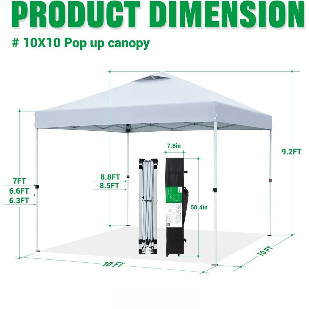 10x10 Pop Up Canopy Tent with Sidewall and Carry Bag - Jimmys Supplies