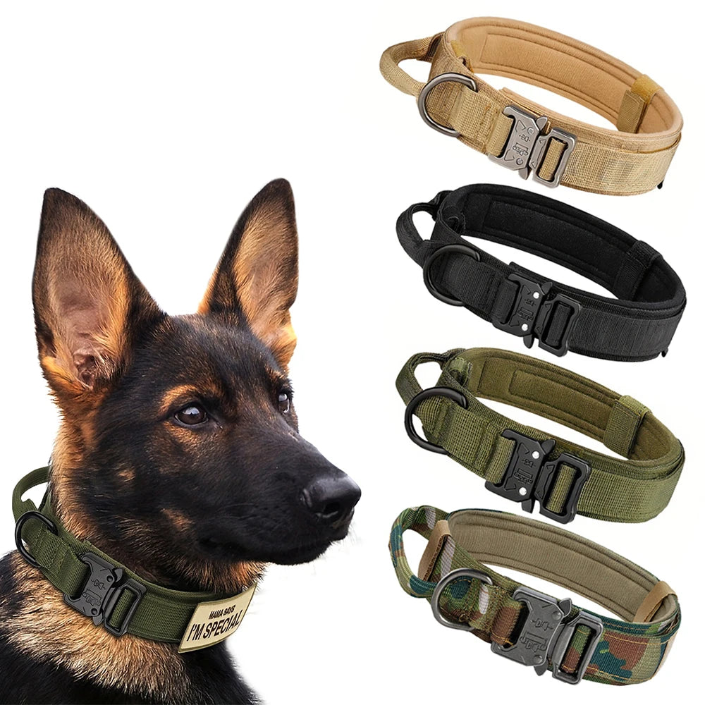Dog Training Collar Adjustable Tactical Dog Collar And Leash Set Control Handle Pet Lead Collar - Jimmys Supplies