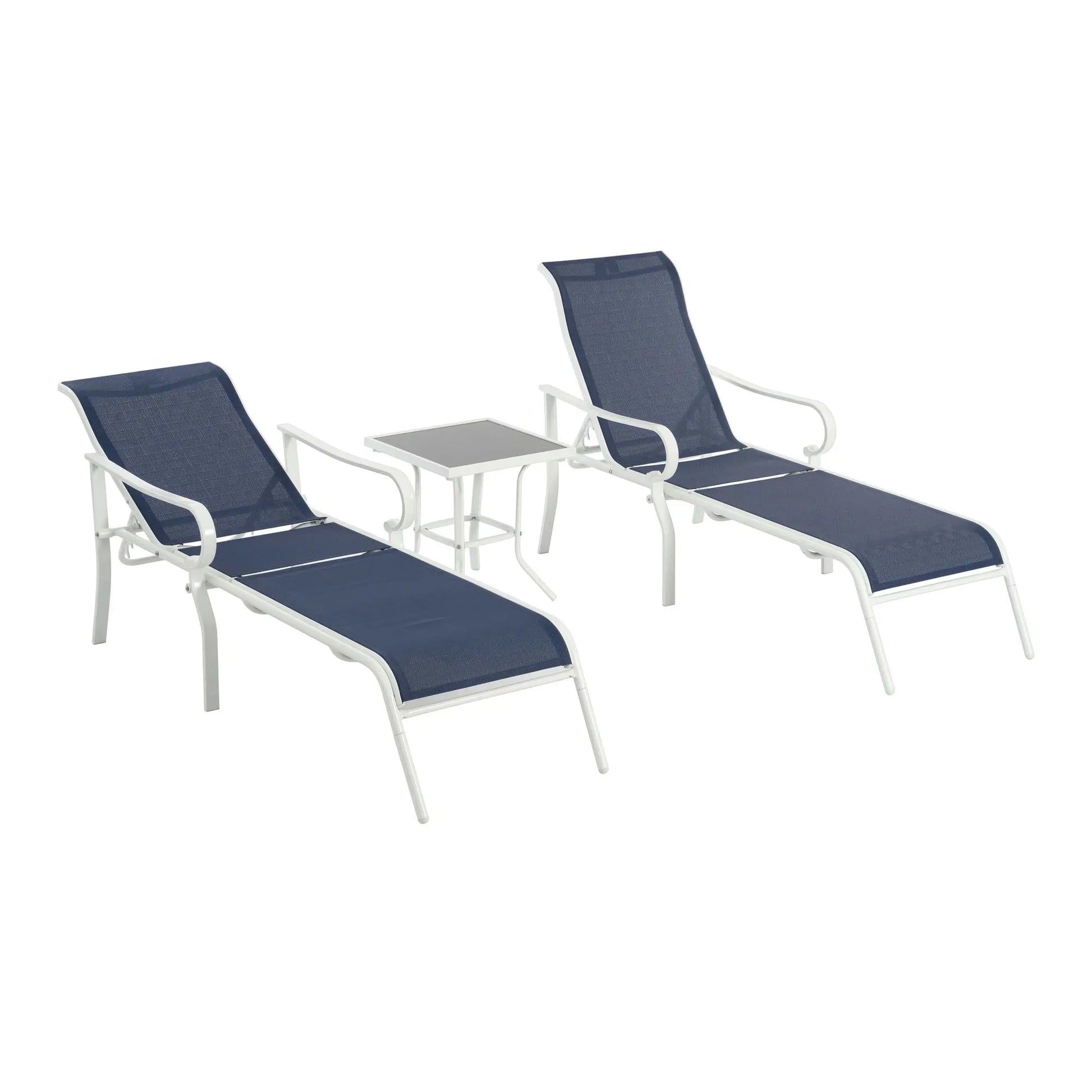 3 Pack Patio Lounge Chair, Outdoor Chaise Lounge Set - Jimmys Supplies