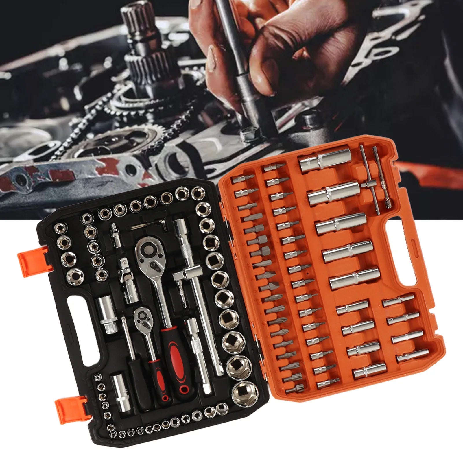 New 108Pcs Multi Function Car Socket Ratchet Wrench Set - Jimmys Supplies