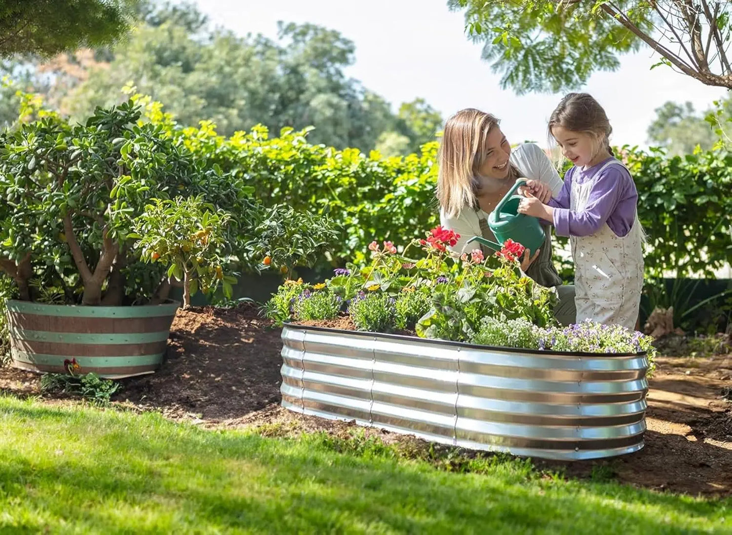 Galvanized Raised Garden Beds Outdoor // 4×2×1 ft (2-Pack) Planter Raised Beds for Gardening, Vegetables