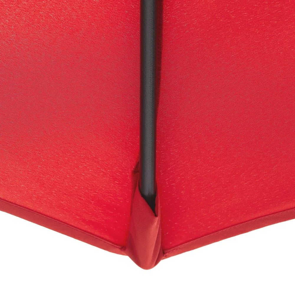 10ft Red Octagon Outdoor Tilting Cantilever Patio Umbrella with Weighted Base 360 Degree Rotation Adjustable Shade Garden Pool - Jimmys Supplies
