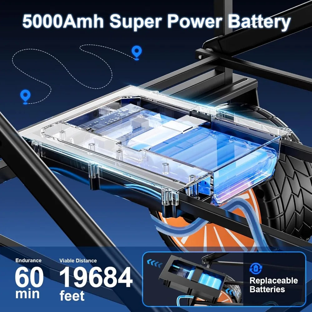 Electric Assistance Collapsible Folding Wheels Portable for Camping Outdoor Beach Fishing Picnic Sports Shopping Black - Jimmys Supplies