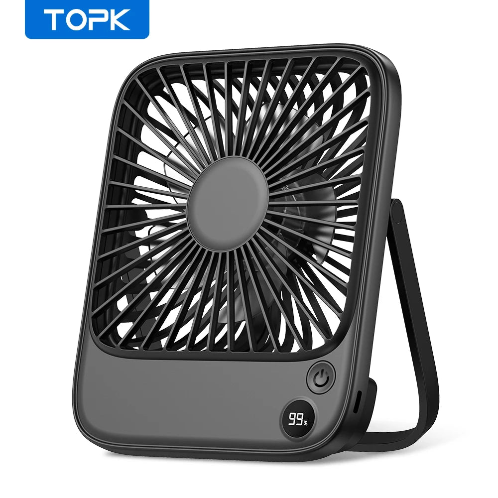 TOPK Rechargeable Portable Fan Electric Mini Fan for Home - Jimmys Supplies