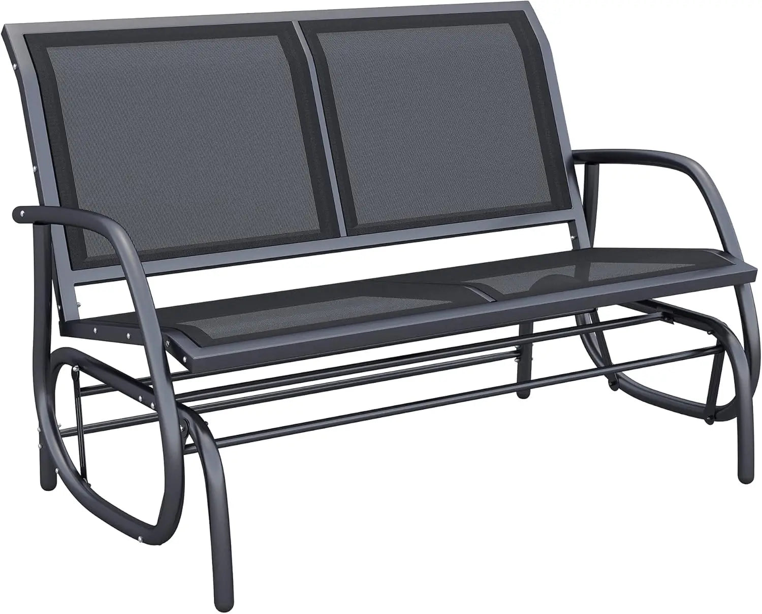 Outdoor Glider Bench, Patio Double Swing Rocking Chair Loveseat - Jimmys Supplies