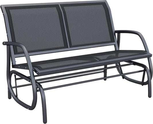 Outdoor Glider Bench, Patio Double Swing Rocking Chair Loveseat - Jimmys Supplies