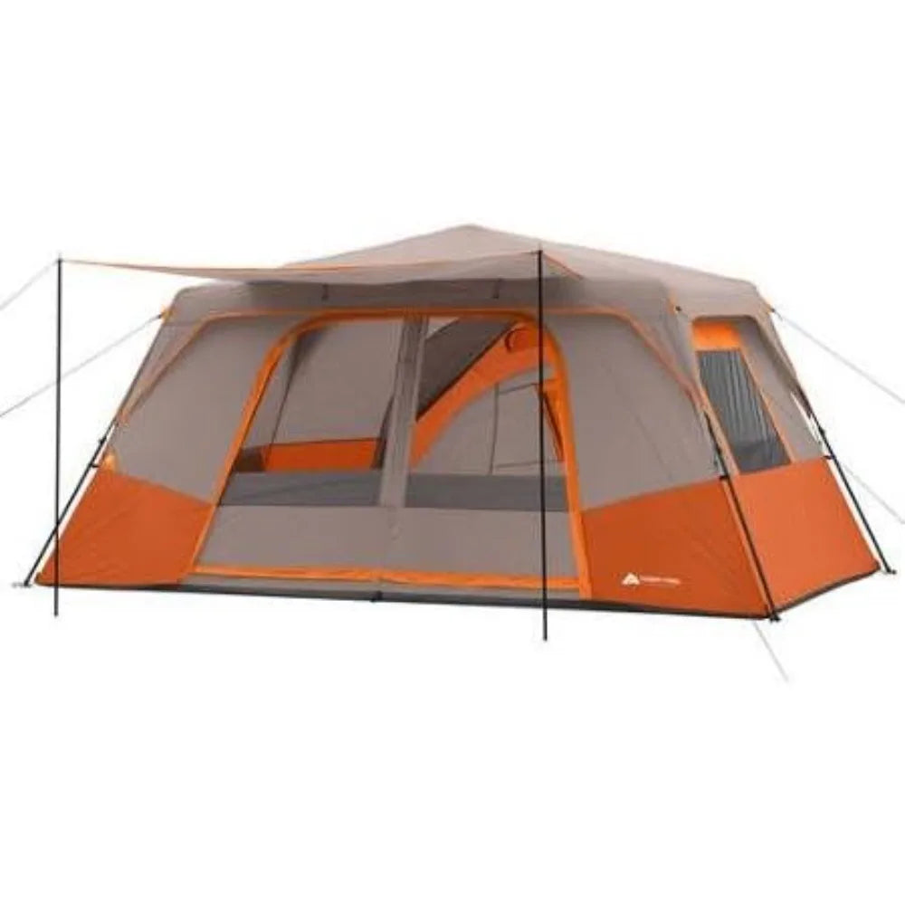 11 Person 3 Room 14' x 14' Instant Cabin Tent Orange - Jimmys Supplies