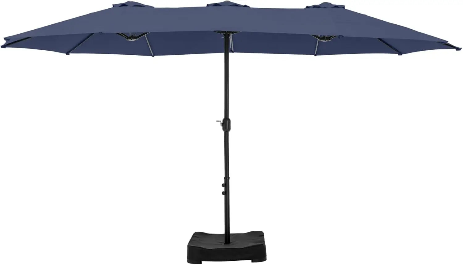 15ft Double Sided Patio Umbrella with Base Included, Outdoor Large Rectangular Market Umbrellas with Crank Handle - Jimmys Supplies