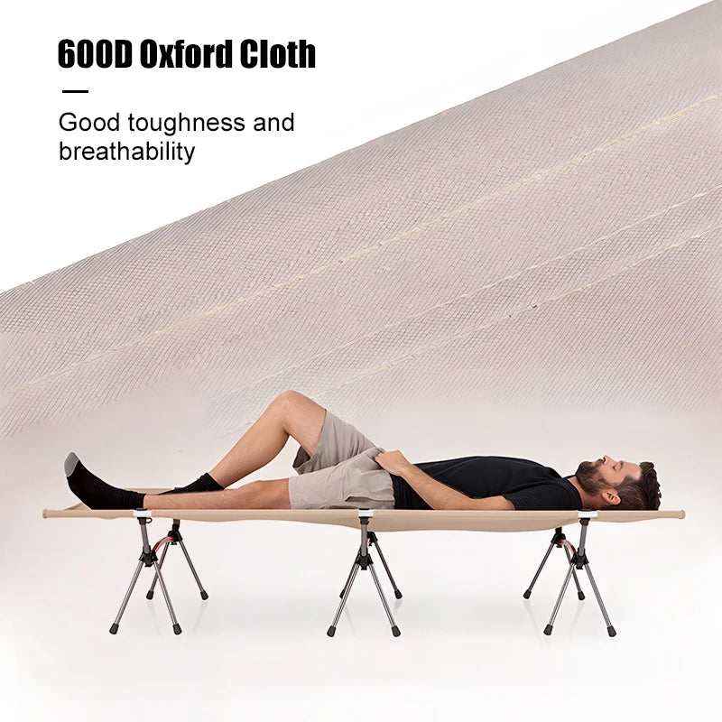 WESTTUNE Camping Cot with Leg Extenders Portable Folding Bed Ultralight Aluminum Alloy Sleeping Cot for Outdoor Hiking Travel - Jimmys Supplies
