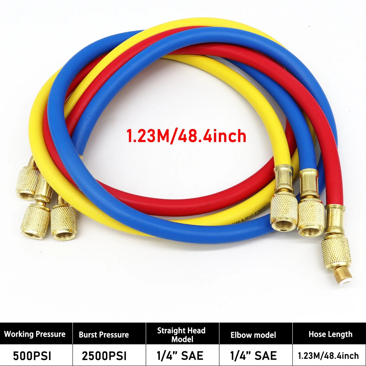 R410a Car Air Conditioning Pressure Manifold Gauge Hose Kit R22 R-410A R-134a R-404A Refrigerant Pressure Gauge Set Storage Box