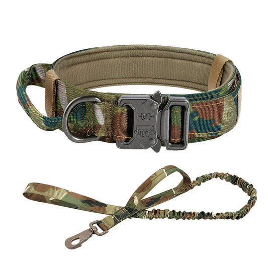 Dog Training Collar Adjustable Tactical Dog Collar And Leash Set Control Handle Pet Lead Collar - Jimmys Supplies