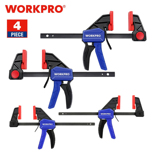 WORKPRO 4 Piece Bar Clamp Set Woodworking F Clamp Set - Jimmys Supplies
