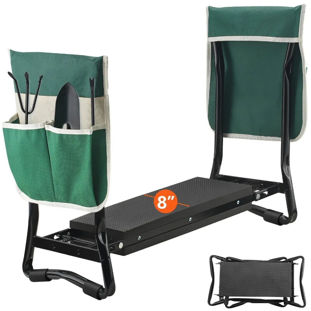 Outdoor yard gardening kneeling mat and foldable garden stool, gardening stool with equipment bag