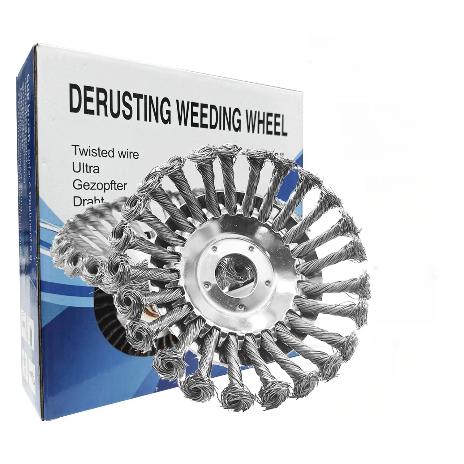 8 Inch Steel Wire Rotary Brush Cutter Trimmer Head Weeds Blade Cutter Compatible with String Trimmers, Moss Grass Rust Removal, - Jimmys Supplies