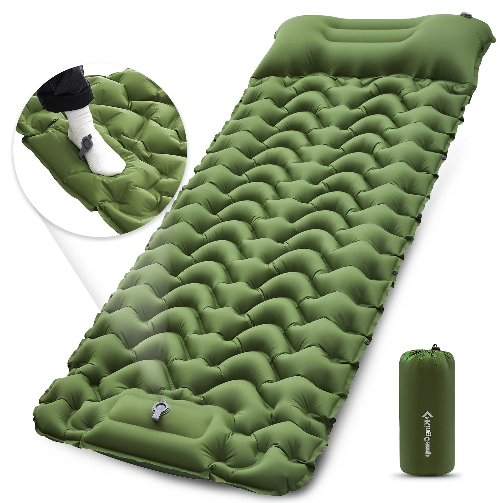 KingCamp Self Inflating Sleeping Pad Ultralight Mat With Pillow - Jimmys Supplies