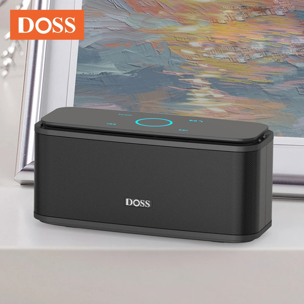 DOSS 12W Portable Speaker Bluetooth 5.0 Superior Sound Music Box Built-in Microphone Hands Free 20H Playtime Wireless Speakers - Jimmys Supplies