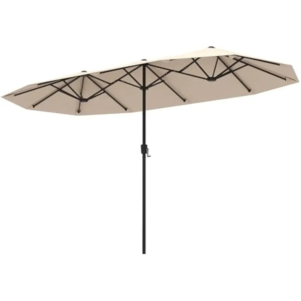 13 FT Large Patio Umbrella, Outdoor Double-Sided Table Market Umbrellas w/Crank Handle, 12 Heavy-Duty Ribs, 13 FT Patio Umbrella - Jimmys Supplies